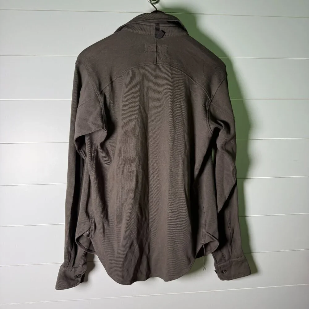 rag & bone Shacket Long Sleeve Shirt Jacket Coco Silver Brown Sz XS -RN 108879
